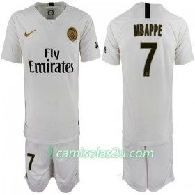 Camisolas de Futebol Paris Saint Germain Mbappe 7 Criança Equipamento Alternativa 2018/19 Manga Curta